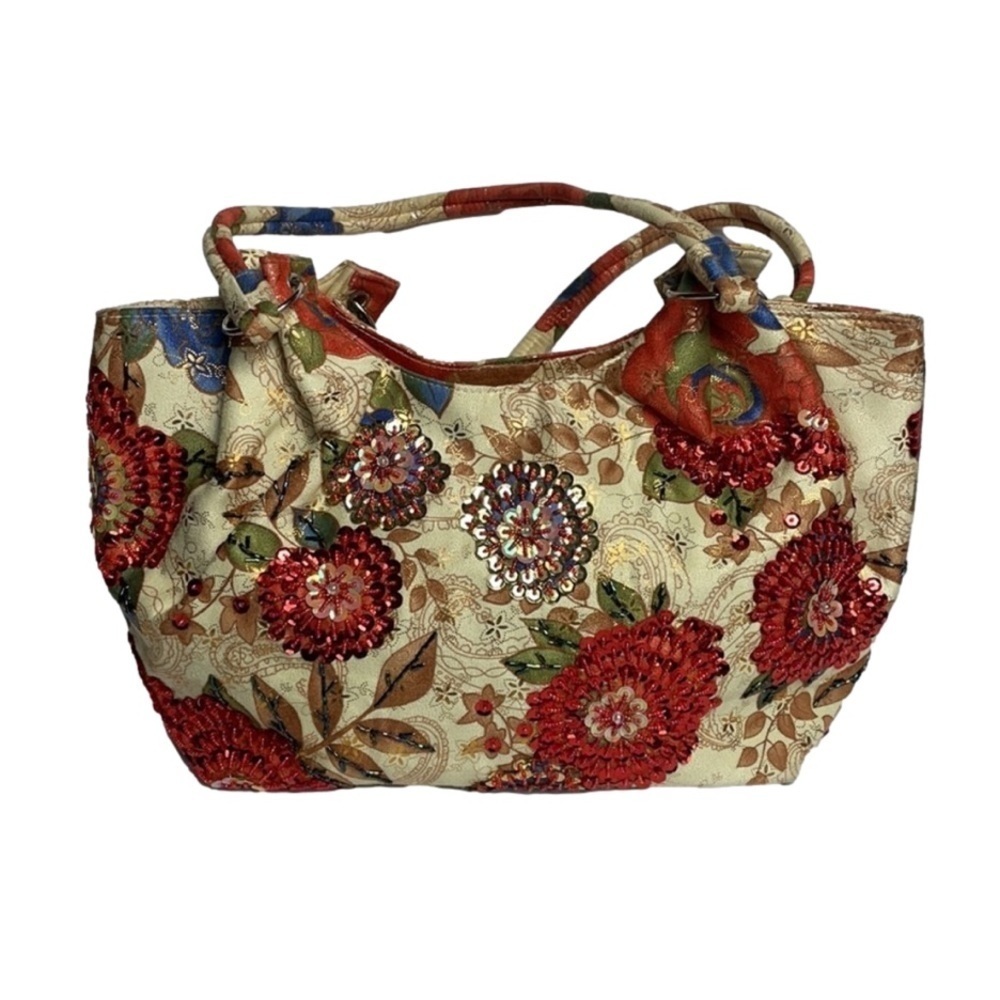 Floral Sequins Bag Purse